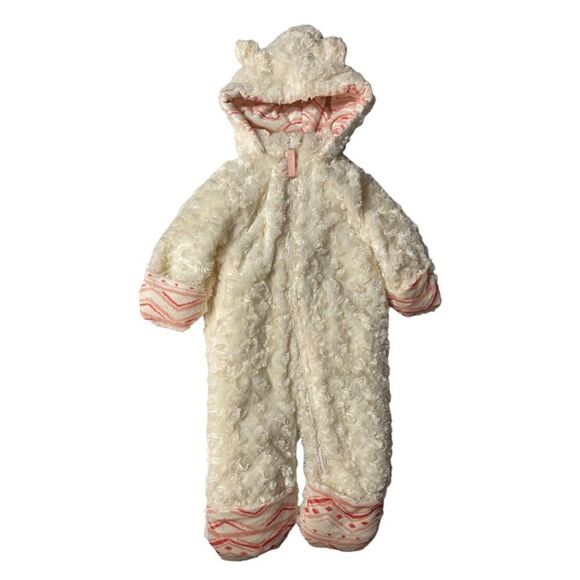 Jessica Simpson Teddy Bear Sherpa Snow Suit Size 18 Months - Picture 1 of 6